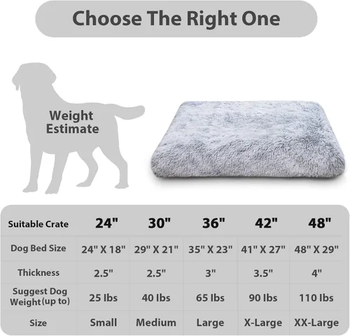 Vista 5 de Cama lavable para perro de tamaño mediano con funda extraíble, cama para jaula de perro súper suave e impermeable con parte inferior antideslizante