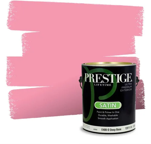 Vista 527 de Prestige Paints Pintura exterior e imprimación en uno, 1 galón, plano, coincidencia comparable de Valspar* Amber Rose*