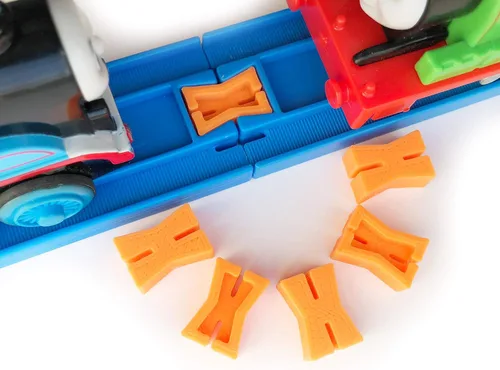 Vista 2 de TrainLab Plarail Dog Bone Connectors Train Track Adapter Thomas (5 piezas) (azul)