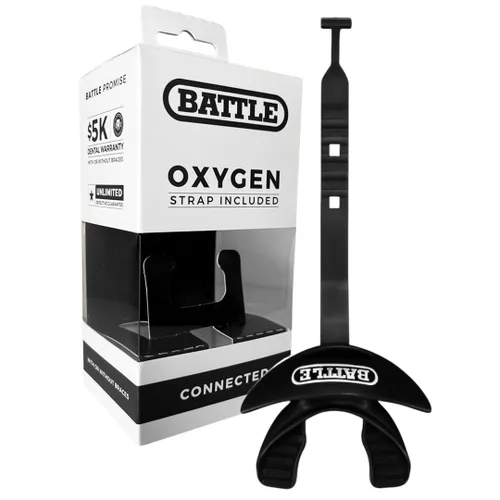 Battle protector bucal con correa conectada, para labios, con oxígeno, 2.5"