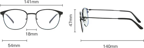Vista 12 de Shiratori Nuevas gafas de moda vintage de medio marco semi sin montura con lentes transparentes