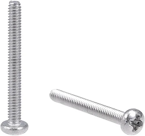 Vista 17 de uxcell Tornillos de máquina M2x3mm Pan Phillips Tornillo de cabeza cruzada 304 pernos de sujeción de acero inoxidable 60 piezas