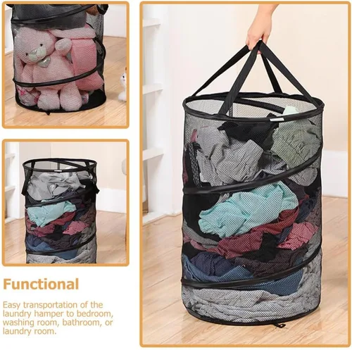 Vista 3 de Cabilock Cesta plegable para ropa sucia, cesta de ropa sucia, cesta de lavandería plegable, cesta plegable para ropa sucia, cesta plegable para ropa