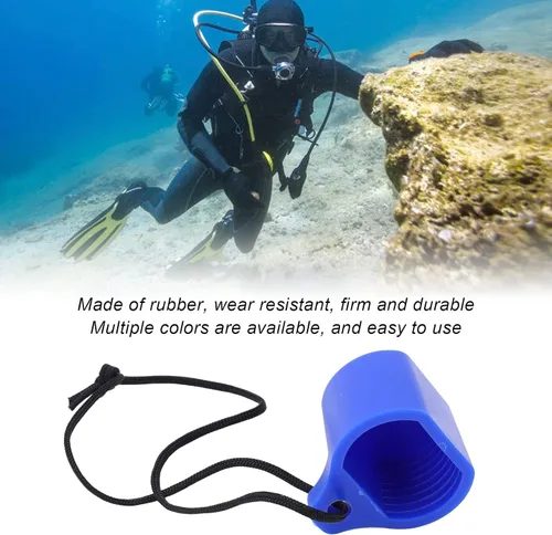 Vista 5 de BORDSTRACT Tapa de válvula de tanque de buceo, tapa de tapón de tanque de buceo de goma roscada, protector universal de tapa de válvula de tanque
