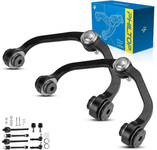 Vista 34 de PHILTOP Kit de suspensión ajustable de elevación de 1-6 pulgadas, 4 piezas de brazos de control superiores e inferiores delanteros compatibles