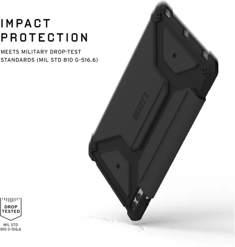 Vista 3 de UAG - Funda diseñada para Samsung Galaxy Tab S9 Plus de 12.4 pulgadas 2023 SM-X810 Metropolis SE negro, multiángulo con función de encendido