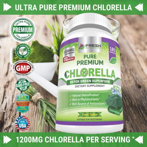 Vista 2 de FRESH HEALTHCARE Superalimento verde de Chlorella y Moringa - Bundle