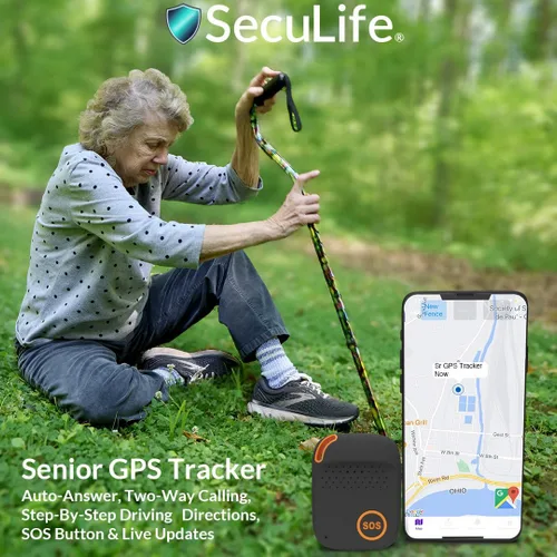 Vista 9 de SecuLife Rastreador GPS para ancianos con detección de caídas, sistema de alerta médica para personas mayores con monitoreo 24/7, aplicación