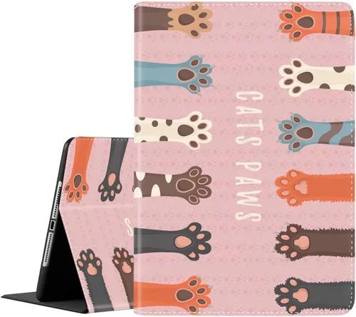 Vista 9 de Funda para Samsung Galaxy Tab A de 10.1 pulgadas 2016 Tablet (SM-T580/T585, versión sin bolígrafo), funda plegable delgada con función de encendido