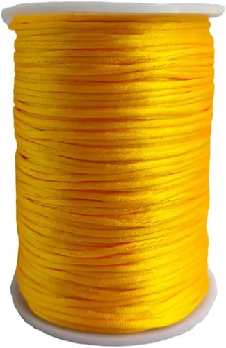 Vista 43 de 1.5 mm x 110 yardas de cordón de satén de nailon para abalorios, hilo trenzado para nudos chinos afortunados, macramé, collares y pulseras de cola