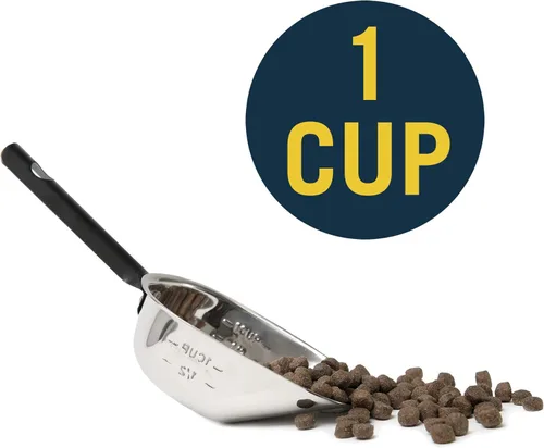Vista 2 de OurPet's Durapet - Cuchara de acero inoxidable, 1 taza, color plateado
