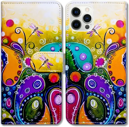 Vista 18 de Bcov Funda para iPhone 14 Pro Max, diseño de pájaro negro y verde con tapa para teléfono, con ranura para tarjetas, soporte para iPhone 14 Pro Max