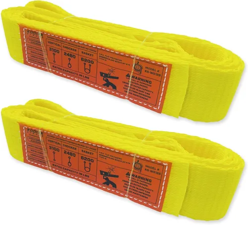 Vista 15 de Correa de 1 capa de correas de elevación de 1 x 4 pies, 1 paquete de correa de red resistente, aparejo móvil de remolque KODIAK STRAPS