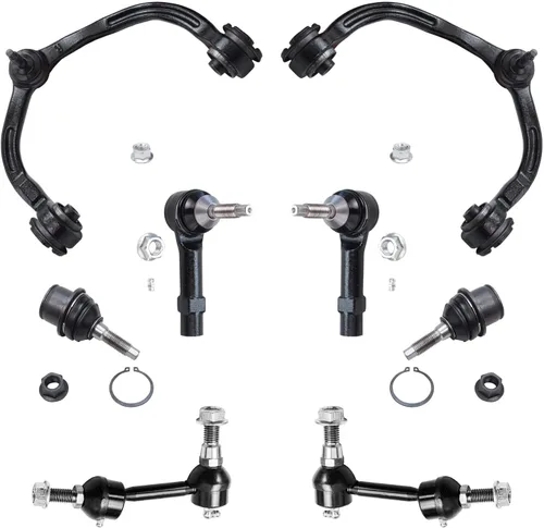 Vista 336 de Detroit Axle - Kit de brazos de control delanteros 2WD de 8 piezas para Ford F-150 Lincoln Mark LT 05-08, 4 brazos de control superior e inferior