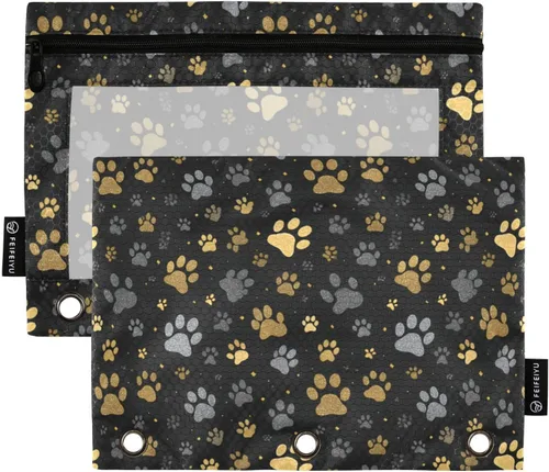 Vista 31 de Bolsas para carpetas, bolsa para lápices de tablero de ajedrez de mármol gris para carpeta de 3 anillos, paquete de 2 bolsas transparentes