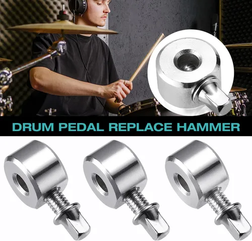 Vista 4 de Facmogu Contrapeso de martillo de pedal de 4 piezas, montaje en contrapeso, kit de tambor de martillo de pedal de tambor, kit de accesorios de juego