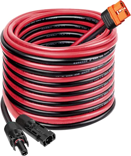 Vista 17 de Cable solar a XT60i 10AWG - MOOKEERF Cable de panel solar de 5 pies a conector adaptador XT60i, cable de extensión XT60i-F para estación de energía