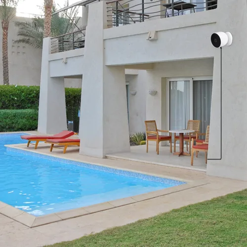 Vista 6 de Adaptador de corriente compatible con Google Nest Cam para exteriores o interiores, batería – 6.5 pies/6.6 ft resistente a la intemperie cable