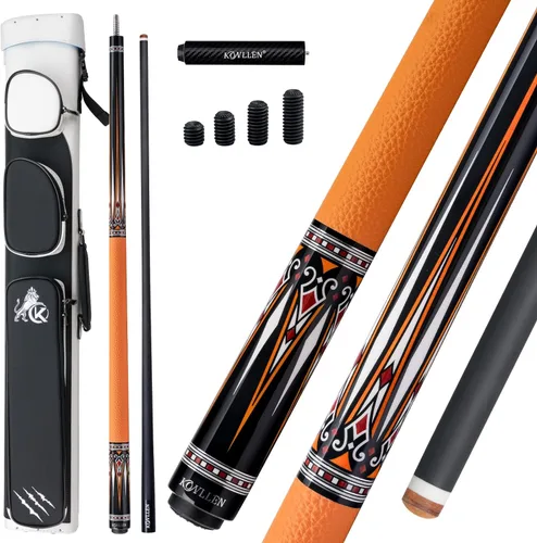 Vista 12 de KONLLEN Carbon Fiber Pool Cue 2.0 – 58" Low Deflection Performance Cue for Improved Accuracy & Consistency, 12.5mm Tip, Pro Taper