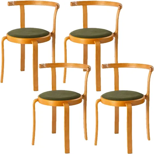 Vista 13 de Sillas de comedor de madera, silla de comedor tapizada, sillas de cocina apilables, asiento de tocador para comedor, sala de estudio, sala de estar