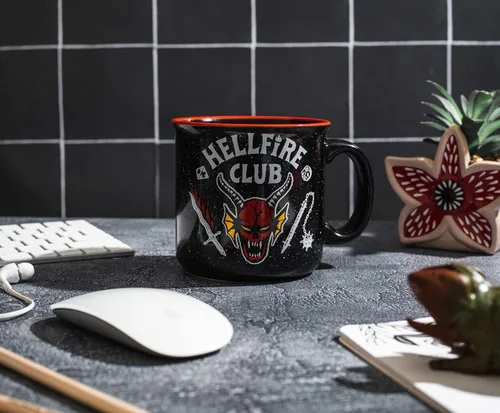 Vista 10 de Silver Buffalo - Taza grande de cerámica de Stranger Things Hellfire Club, 20 onzas