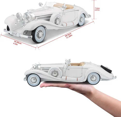 Vista 6 de Maisto 1936 M-B 500 K Type Specialroadster modelo a escala de fundición 1:18.