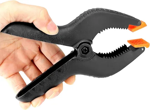 Vista 4 de ZOENHOU Juego de 20 abrazaderas de resorte de 4.5 pulgadas, clips de plástico de nailon resistente con almohadilla de mandíbula flexible y asas