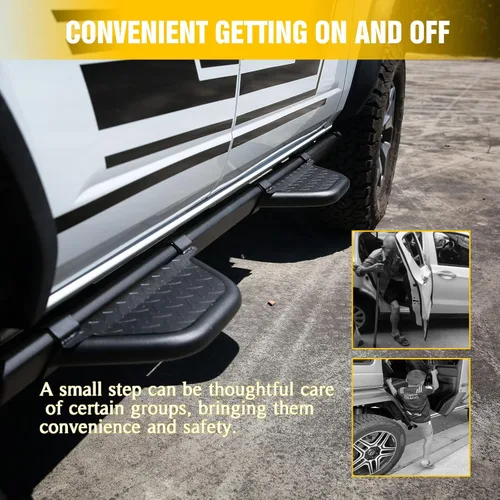 Vista 2 de JROAD Bronco - Estribos laterales compatibles con accesorios Ford Bronco 2021 2022 2023 2/4 puertas con riel de roca, acero al carbono