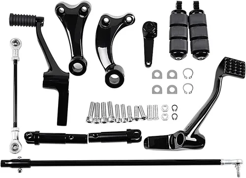 Vista 4 de CORP Kit completo de controles delanteros negros para Harley Sportster XL 1200 883 (seleccionado 2014-2022)