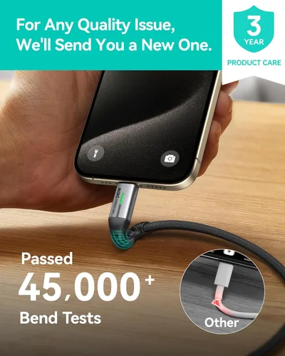 Vista 6 de INIU Cable USB C a USB C, cable de carga rápida de 240 W, cable de carga tipo C trenzado, cable de carga de teléfono USBC para iPhone 17, 16 Pro