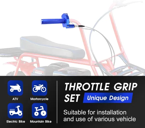 Vista 21 de Throttle Grip Throttle Cable Motorcycle 22mm Universal CNC Aluminum Accelerator Throttle Twist Grips Handlebars for KLX CR CRF EXC XR TTR CB SSR ATV