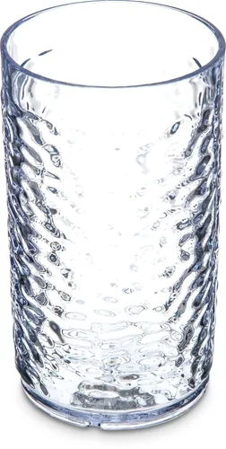 Carlisle FoodService Products Pebble Optic Pebble - Vaso de plástico para restaurantes, catering, cocinas, plástico, 9 onzas, transparente