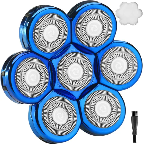 Vista 14 de 3 piezas universales de 5 cuchillas compatibles con la afeitadora Freedom Gold, cabezales de repuesto para afeitadora de cabeza