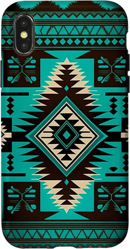 Vista 5 de South West Turquoise Native American Aztec Pattern Case for iPhone 17