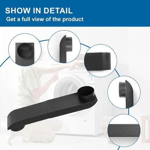 Vista 7 de Periscopio de ventilación ajustable para secadora de 12 a 19 pulgadas, conducto de ventilación telescópico para espacios reducidos, adaptador