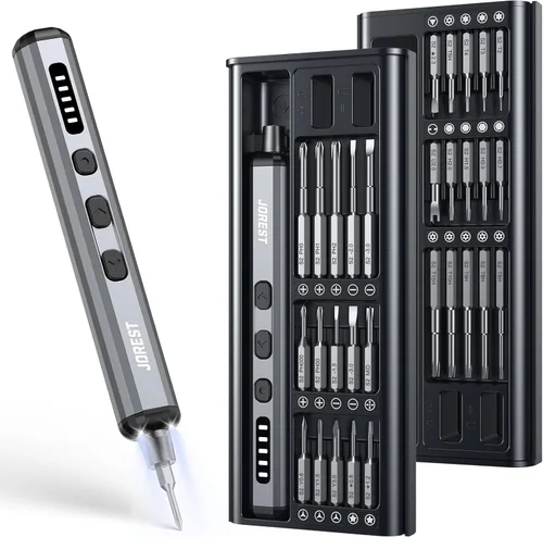 Vista 9 de JOREST Juego de destornilladores de precisión 50 en 1 con Torx de seguridad, mini kit de reparación magnético para Macbook, laptop, PS4, PS5