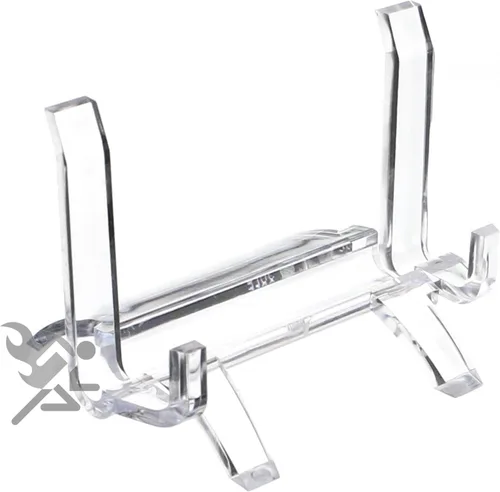 Vista 5 de (5) Caballetes de soporte de exhibición rectangular transparente de 3 pulgadas para reloj de bolsillo, insignia de policía, hebilla de cinturón