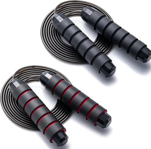 Vista 14 de BOOMIBOO Cuerda de Saltar, Cuerdas de Saltar Ajustables, Cuerda de Saltar Sin Enredos de Velocidad Rápida con Rodamientos de Bolas para Mujeres