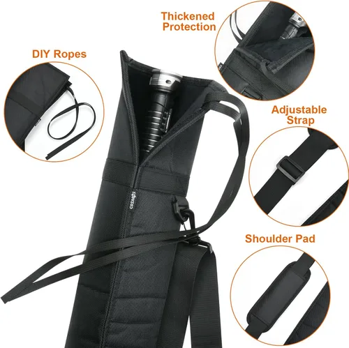 Vista 3 de Cosmos Lightsaber Carrying Bag Light Saber Storage Bag with Adjustable Shoulder Strap, Portable Lightsaber Sheath Shoulder Bag Lightsaber Carrying