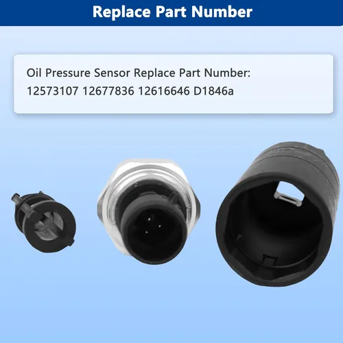 Vista 5 de 12573107 Sensor de presión de aceite con conector para Chevy Silverado 1500 2500 3500 Tahoe Suburban Impala Avalanche Express GMC Sierra Yukon