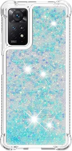 Vista 97 de Funda de silicona transparente con purpurina para Xiaomi Redmi A1 Bling Liquid Clear Star Heart Silicone Bumper a prueba de golpes, funda