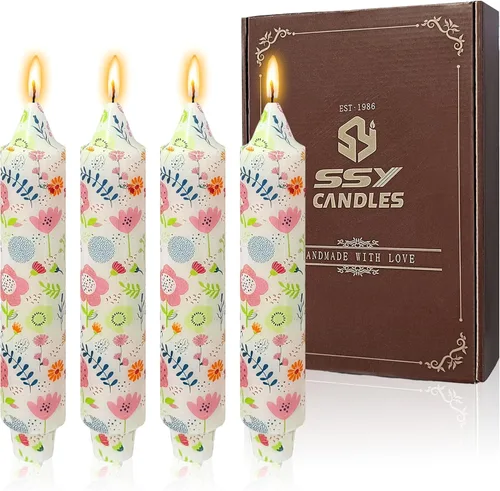 Vista 21 de Velas de hechizo blanco de 5 pulgadas, velas cortas cónicas de vigilia, velas de campanilla, 4 unidades para oración y meditación de fe religiosa