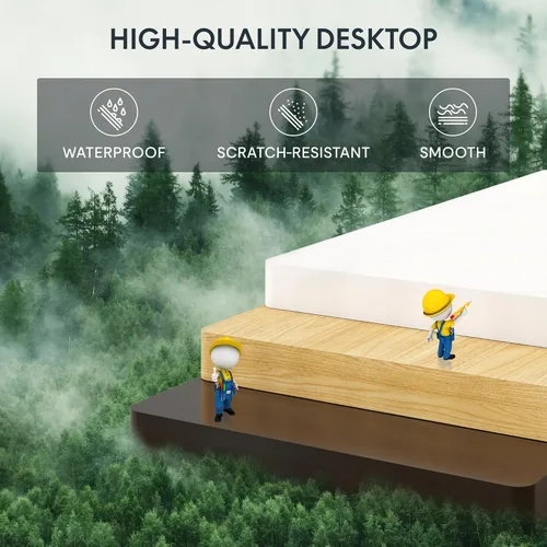 Vista 5 de FLEXISPOT Escritorio eléctrico de altura ajustable con tablero de empalme de 63 x 24 pulgadas, controlador de memoria ergonómico, parte superior