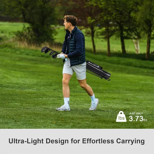 Vista 5 de KVV Lightweight Sunday Golf Stand Bag, Colorful Fashion Pitch and Putt Golf Bag