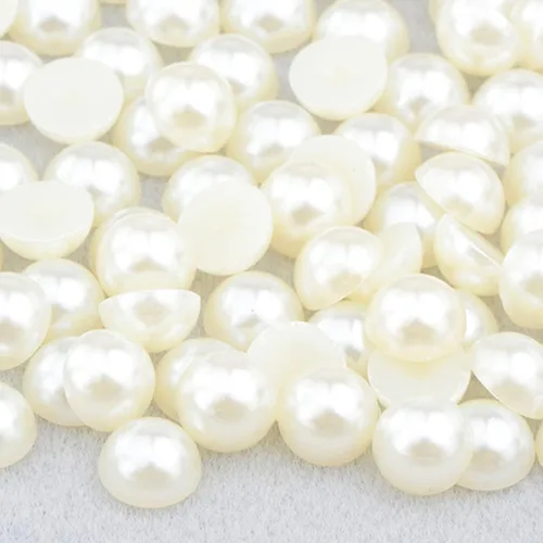 Vista 8 de 1500 perlas semicirculares con parte trasera plana, cuentas verdes medio redondas de 0.157 pulgadas para manualidades, fabricación de joyas