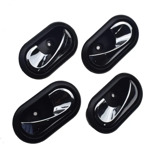 Vista 4 de Cromo Negro 4 Unids Manijas De Puerta Interior Delantera Trasera Izquierda Derecha Para 2012-2016 Renault Logan Duster 8200733848,8200733847