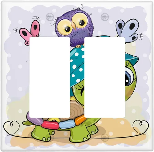 Vista 82 de Placa de interruptor de luz de tortuga marina de 1 banda, placa de pared basculante individual, placa decorativa eléctrica GFCI para decoración