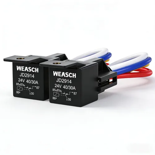 Vista 31 de Paquete de 2 arneses de relé para automóvil JD1912, 12V 40A, SPST de 4 pines, enchufes de arnés de 12 AWG, interruptores y arrancadores