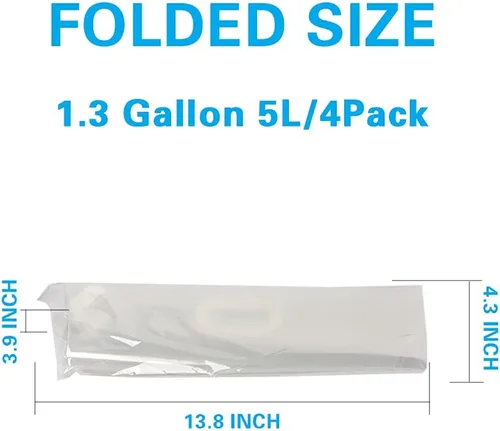 Vista 3 de Soddeph Bolsa plegable de plástico transparente de grado alimenticio, libre de BPA, para deportes, camping, equitación, montañero, congelable, grado