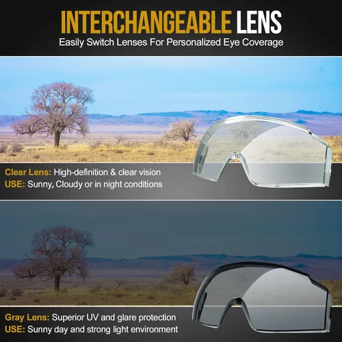 Vista 4 de OneTigris Gafas tácticas sobre lentes, gafas tácticas antiniebla, protección de gafas OTG de seguridad con lente intercambiable